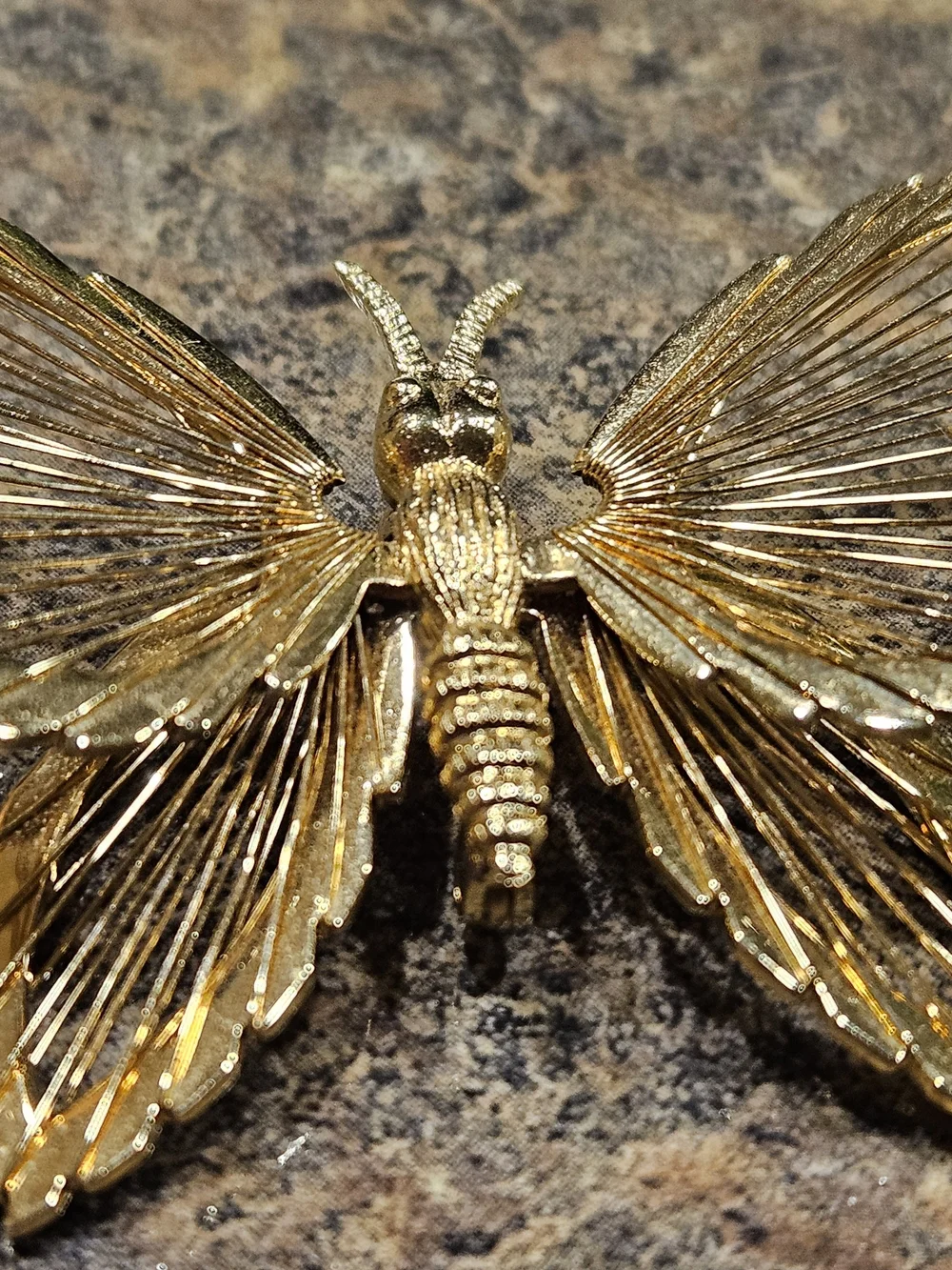 Gold Butterfly Brooch Pin